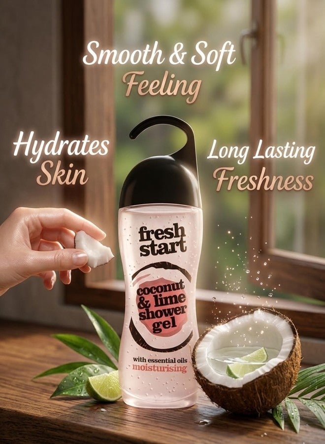 XHC Xpel Marketing Fresh StartCoconut & Lime Body Wash with Essential Oils, Liquid Shower Gel for Glowing Skin, Moisturizing, Soft & Youthful skin, No paraben & silicone 400ml - Image 3