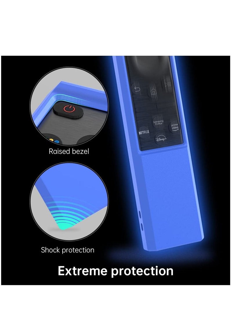 Electronic - Silicone Protective Case for Samsungs Remote Control BN59-01386C BN59-01386B Smart TV Remote Dustproof Cover for TM2280E (Blue) - Image 4