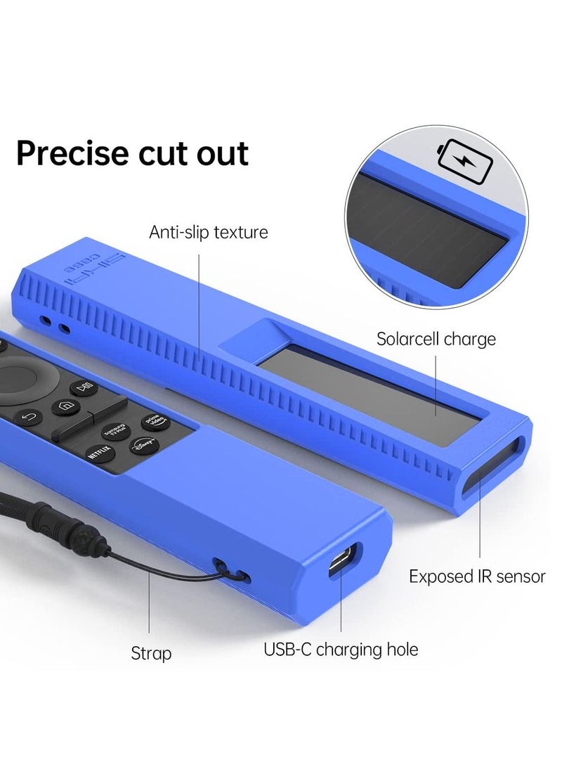 Electronic - Silicone Protective Case for Samsungs Remote Control BN59-01386C BN59-01386B Smart TV Remote Dustproof Cover for TM2280E (Blue) - Image 3