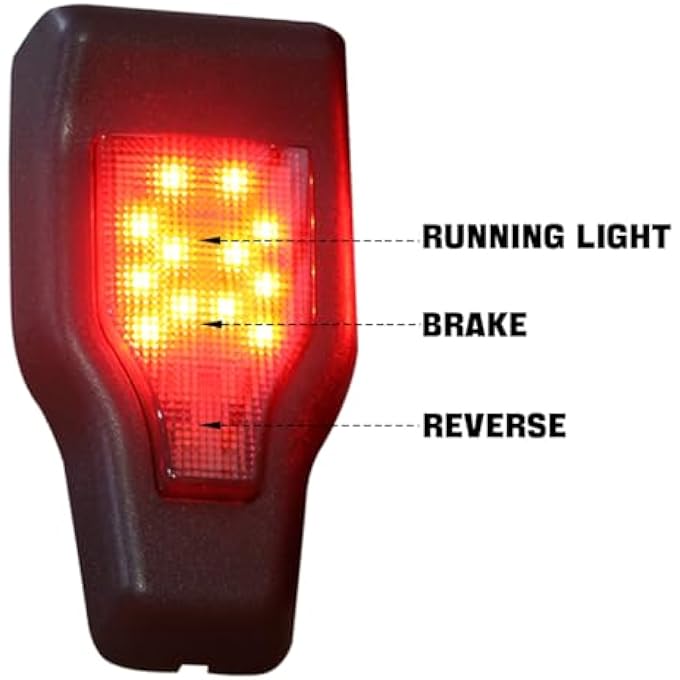 Unity Led Brake Light Rear Window Glass For Jeep Wrangler Jl 20183Rd Brake Lights Tailgate Rear Lamp 2 PiecesBlack - Image 2