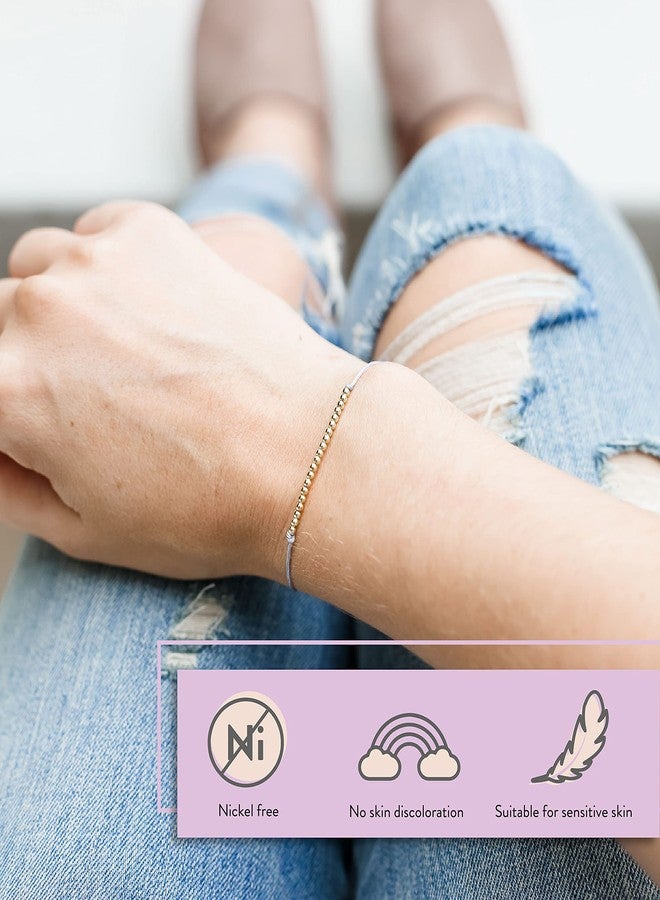 Lucky Feather هدايا شكر ريشة محظوظة للنساء - سوار خرز ذهبي عيار 14 على بطاقة رسالة عاطفية هو هدية تقدير رائعة لها وطريقة مدروسة لقول شكرًا - Image 5
