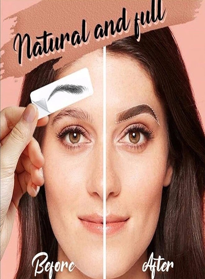 Molain 12 Sheets 4D Hair-Like Waterproof Eyebrow Tattoos Stickers Eyebrow Transfers Stickers Grooming Shaping Eyebrow Sticker for Women and Girls (2 Style) (Simple Style) - Image 3