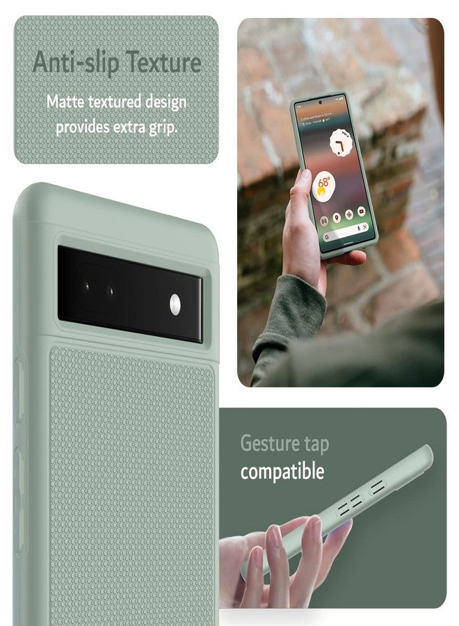 توديا جراب TUDIA MergeGrip [بمواصفات عسكرية] مصمم خصيصًا لهاتف Google Pixel 6a (2022)، [مُختبر ضد السقوط]، غطاء حماية مزدوج الطبقات مقاوم للصدمات، نحيف ومتين، مانع للانزلاق، شديد التحمل - لون أخضر زنبق - Image 5
