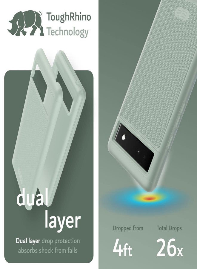 توديا جراب TUDIA MergeGrip [بمواصفات عسكرية] مصمم خصيصًا لهاتف Google Pixel 6a (2022)، [مُختبر ضد السقوط]، غطاء حماية مزدوج الطبقات مقاوم للصدمات، نحيف ومتين، مانع للانزلاق، شديد التحمل - لون أخضر زنبق - Image 3