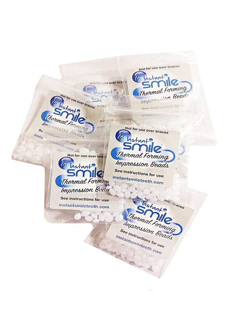 Instant Smile Thermal Forming Impression Beads，8 Packages of Instant Smile Billy Bob Replacement Thermal Adhesive Fitting Beads for Fake Teeth  - Image 1