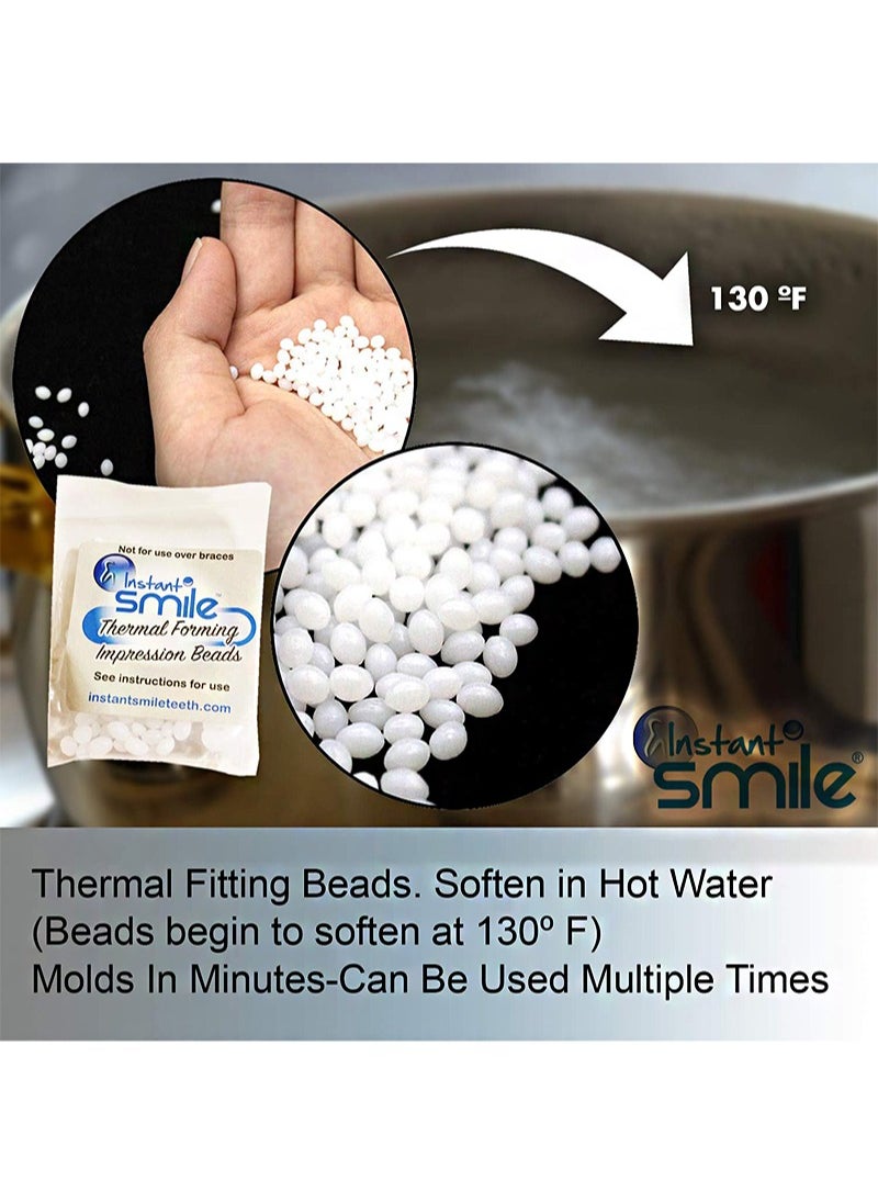 Instant Smile Thermal Forming Impression Beads，8 Packages of Instant Smile Billy Bob Replacement Thermal Adhesive Fitting Beads for Fake Teeth  - Image 3