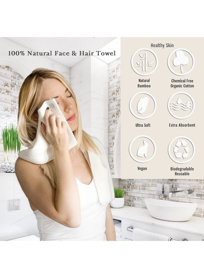 Ornadi Organic Cotton Bamboo Face Towel Luxury Care For Sensitive Skin & Natural Hair Drying Made In Usa For Ultra Soft Absorbent Travel Protection & Daily Clean 15 X 35 Eco - Image 4