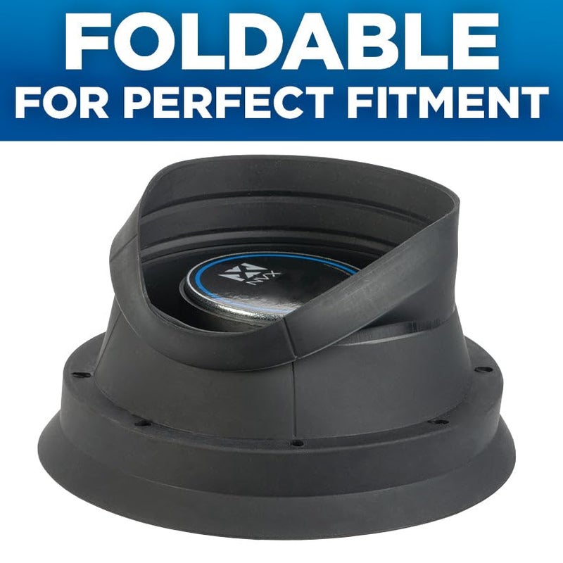 NVX XBAF68 2 Piece Universal 6" x8” and 5"x7" Silicone Rubber Speaker Baffles with Self Adhesive Foam Base Pad - Image 4
