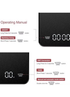 Digital Coffee Scales with Timer - Coffee Espresso Brewing Drip Pour-Over Scale Baking Kitchen Scale 3000g / 6.6lbs Edition (Heat-Resistant Black) - pzsku/Z8A8352B8269EB25E3BEFZ/45/_/1723178728/20b79aa5-d398-4f50-a755-83f46f980b4a