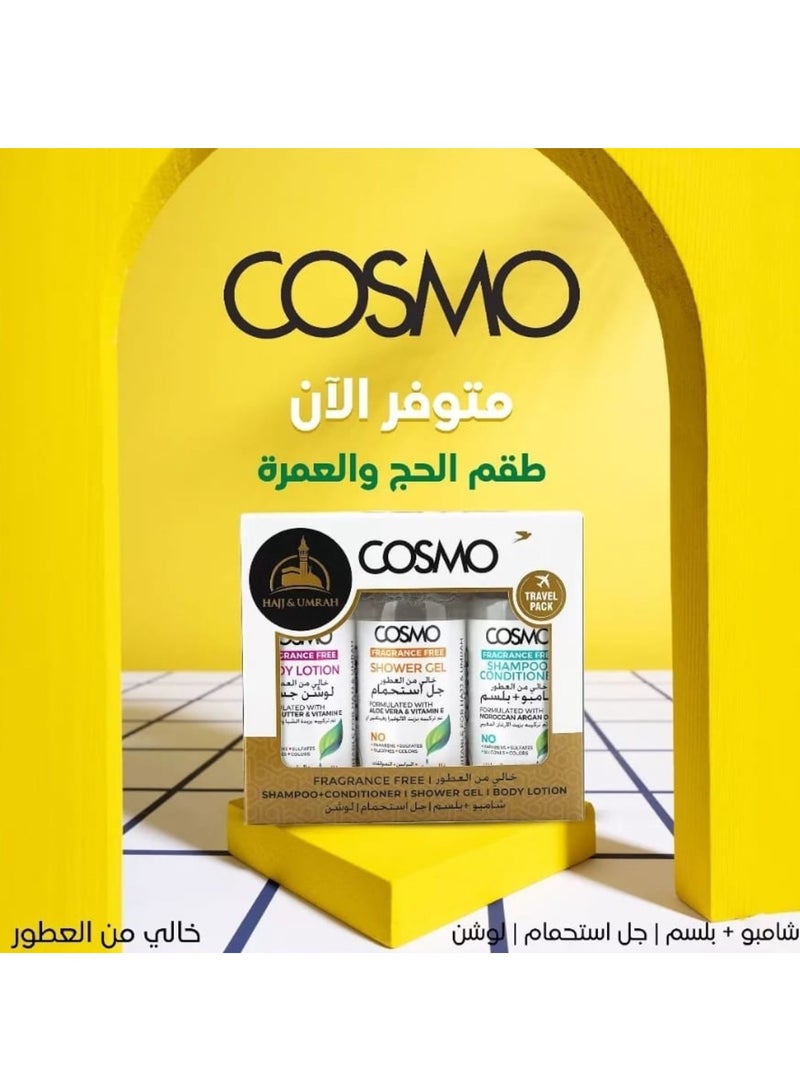 COSMO Hajj and Umrah Supplies Set for Women and Men (Unisex) 3 Pieces - Image 1