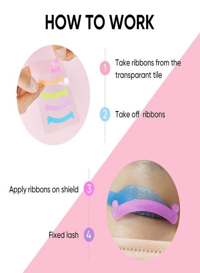 PERMANIA Lash Lift Ribbon, 5 Pcs Silicone Eyelash Rods Ribbon Soft Colorful Lash Lift Tool Flexible Perm Roller Multi-Functional for Eyelash Lifting - Image 2