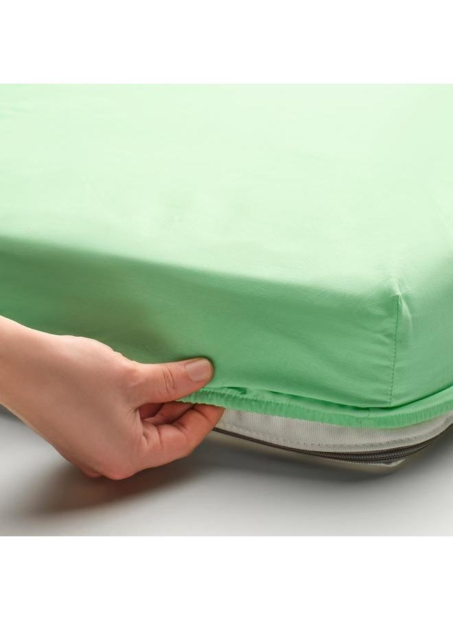Zaboon - 3-piece bedlinen set for cot, green/turquoise, 60x120 cm - Image 1
