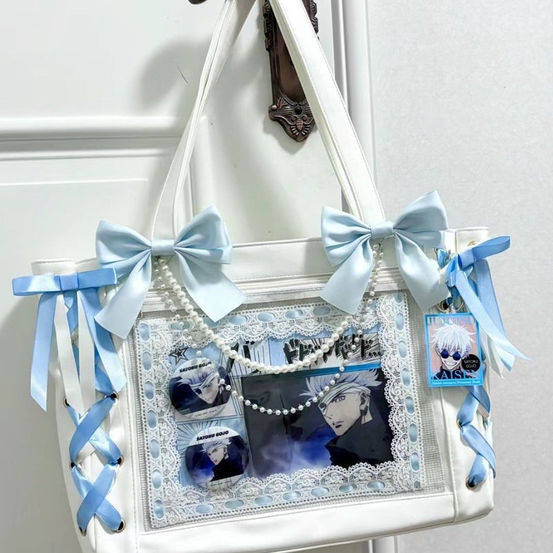 Japanese Ribbon Bow Tote Bag, Large Capacity - Image 4