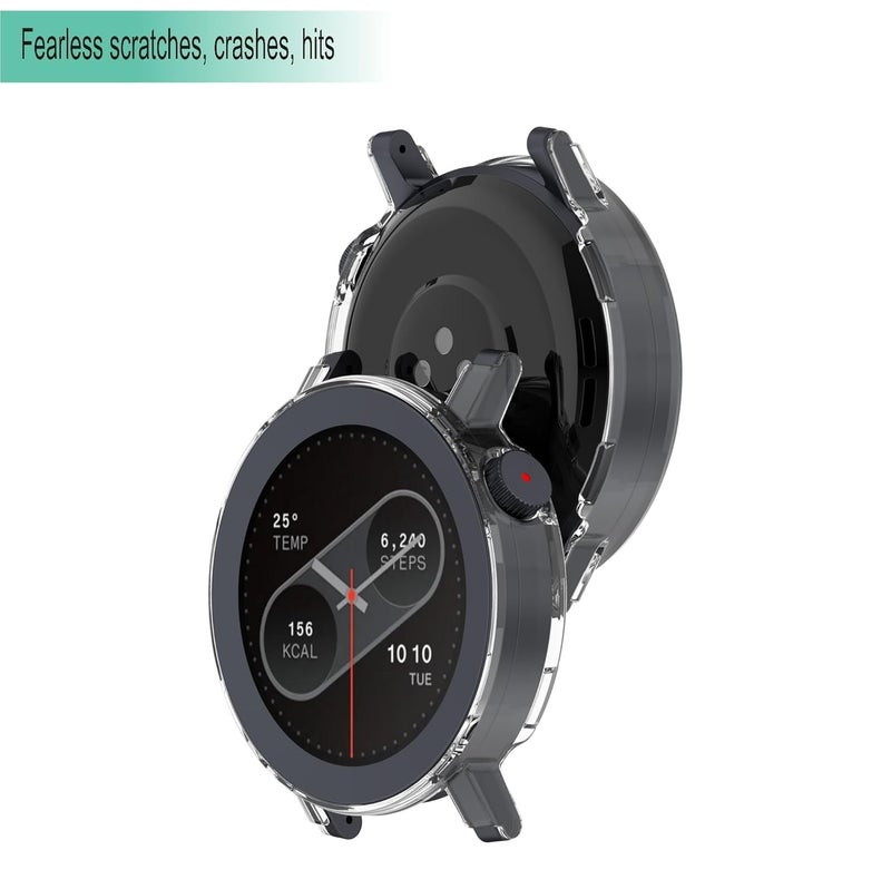 Wisely Full Protective Hard Shell Slim Bumper Case Cover Compatible with CMF by Nothing Watch Pro 2, Crystal Clear - Image 3