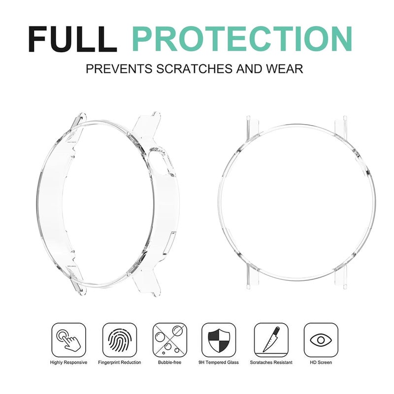 Wisely Full Protective Hard Shell Slim Bumper Case Cover Compatible with CMF by Nothing Watch Pro 2, Crystal Clear - Image 4