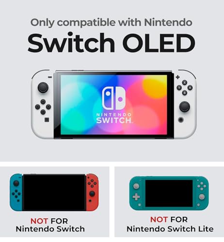 Dexnor Shockproof Case for Nintendo Switch OLED Model 2021 Rugged Protective Case with Adjustable Kickstand MicroSD Game Card Storage Slots for Nintendo Switch OLED and JoyCon Controller - Image 3