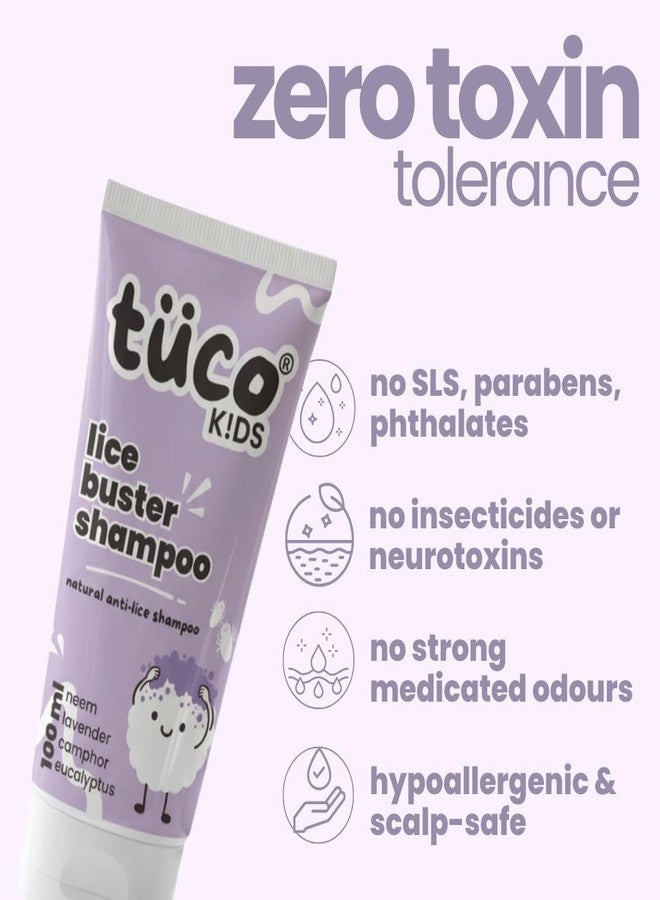 TuCo شامبو توكو® الطبيعي للأطفال لمكافحة القمل | غني بالكافور والنيم وزيت شجرة الشاي | مثالي للقمل وحكة فروة الرأس | للأعمار من 2-5، 4-10، 10-15، 5-10 سنوات | خالٍ من البارابين وكبريتات لوريل الصوديوم | 100 مل - Image 5