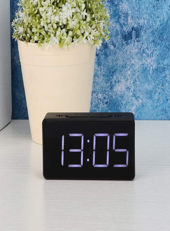 Simlug USB Cable Simple Electronic Clock, Bedside Alarm Clock LED Alarm Clock, for School Bedrooms Kids Home Use Office Teachers(Black) - Image 4