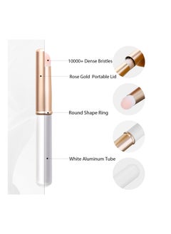KASTWAVE Lip Blending Brush with Lid 6 Pcs Lip Smudge Brush Spot Concealer Brush Professional Lip Gloss Applicators Portable Multi purpose Makeup Blending Brush for Lipstick Gloss Creams  - Image 4