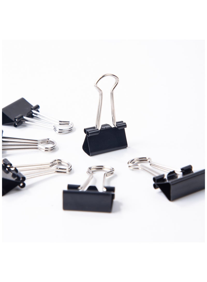 Deli E38566 Binder Clips - 15mm, Black, Rust-Resistant, E38566 - Image 5