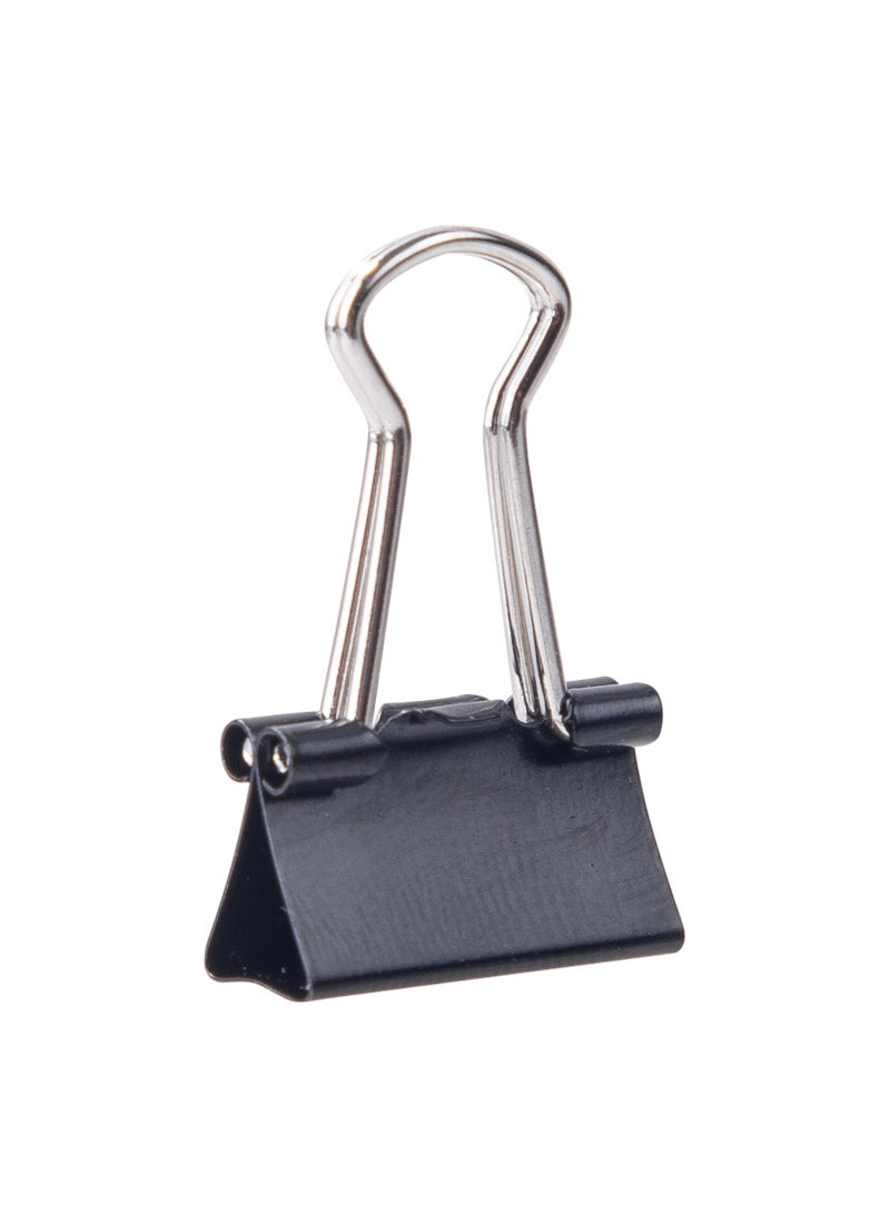 Deli E38566 Binder Clips - 15mm, Black, Rust-Resistant, E38566 - Image 2