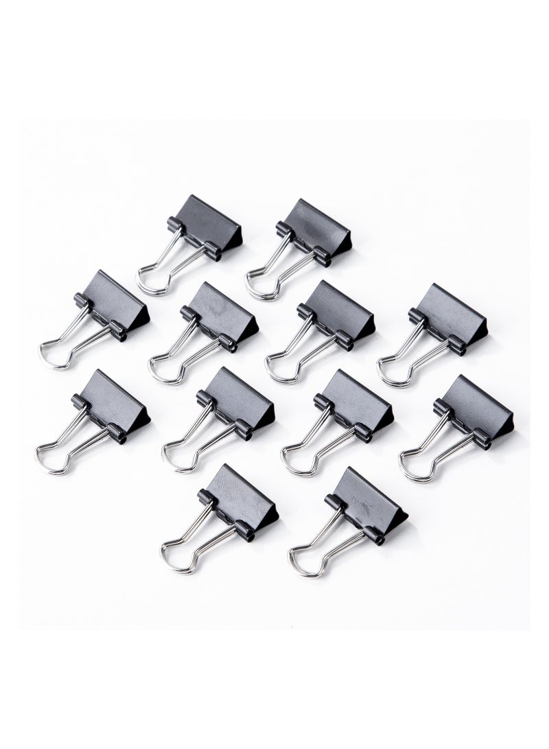 Deli E38566 Binder Clips - 15mm, Black, Rust-Resistant, E38566 - Image 3