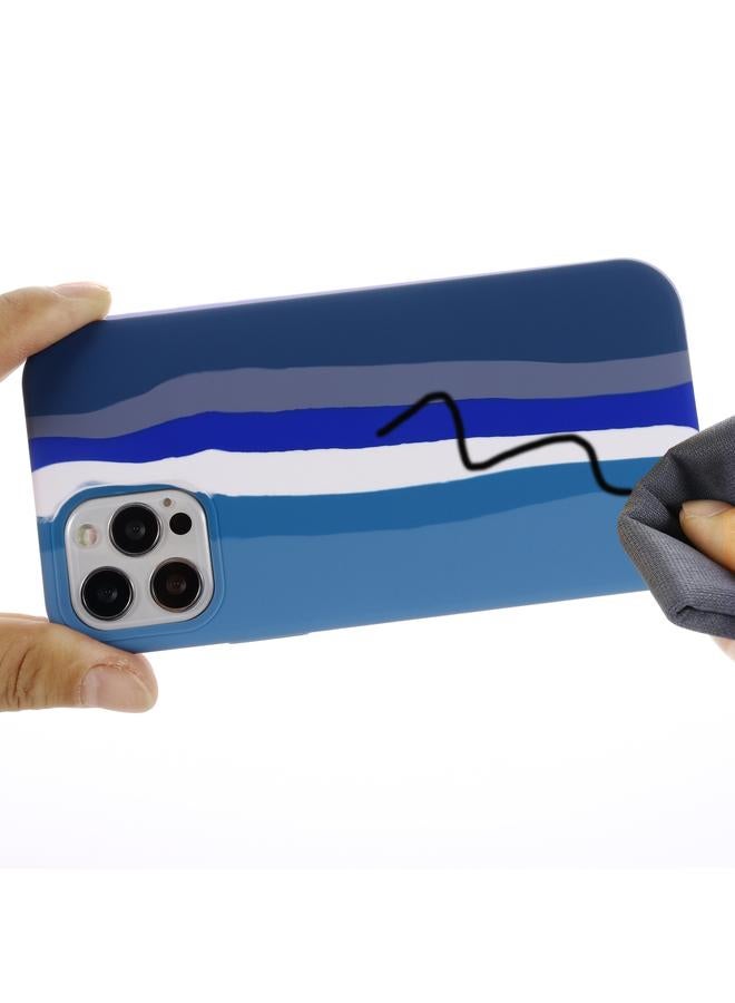 اس-توب جراب لهاتف iPhone 14 Pro Max من السيليكون السائل بألوان قوس قزح - Image 5