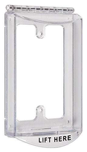 STI Safety Technology International, Inc. STI-6519 Single-Gang Hinged Clear Protective Polycarbonate Cover Multipurpose with Mounting Plate - Image 1