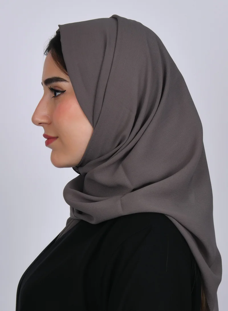 HAWRAA ABAYA Greenish-gray silk veil