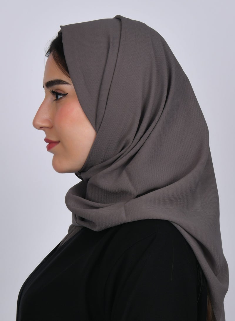 عبايات حوراء طرحه حرير بلون رمادي مخضر - Image 3