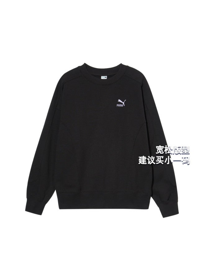 PUMA هودي نسائي بقلنسوة كبيرة مطبوعة موضة ربيع/خريف من القطن الخالص مقاوم للرياح بياقة دائرية محبوك - Image 2