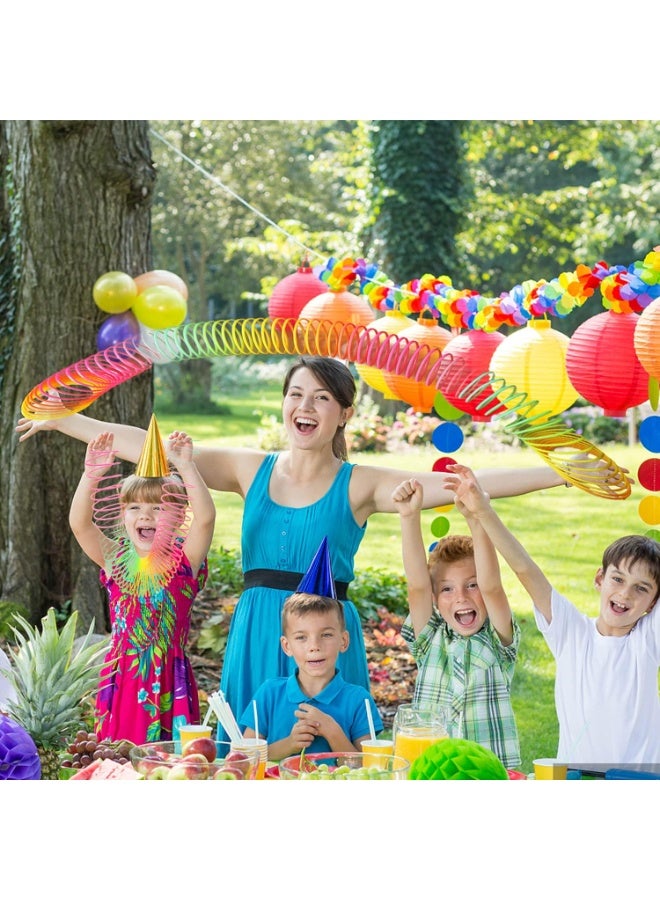 Lukadah Rainbow Magic Spring Toy for Kids – Giant Jumbo Plastic Slinky Spring Toy with Neon Rainbow Colors, Stretchy Fidget Sensory Toy for Boys and Girls, Stress Relief Anxiety Toy, Birthday Party Favor Goodie Bag Filler, Classroom Prize for Kids Ages 3 and Up - Image 4