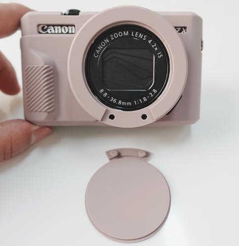 Yisau G7X Mark II Camera Case, G7X Removable Lens Cover Silicone Cover for Canon PowerShot G7X ii, G7X Accessories, Lightweight Rubber Soft Silicone Case - Lightgrey - Image 2