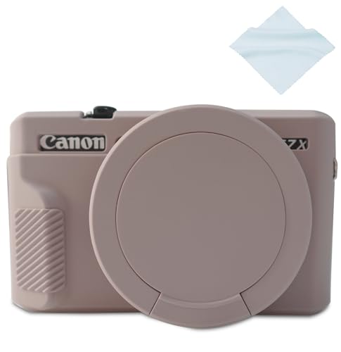 Yisau G7X Mark II Camera Case, G7X Removable Lens Cover Silicone Cover for Canon PowerShot G7X ii, G7X Accessories, Lightweight Rubber Soft Silicone Case - Lightgrey - Image 1
