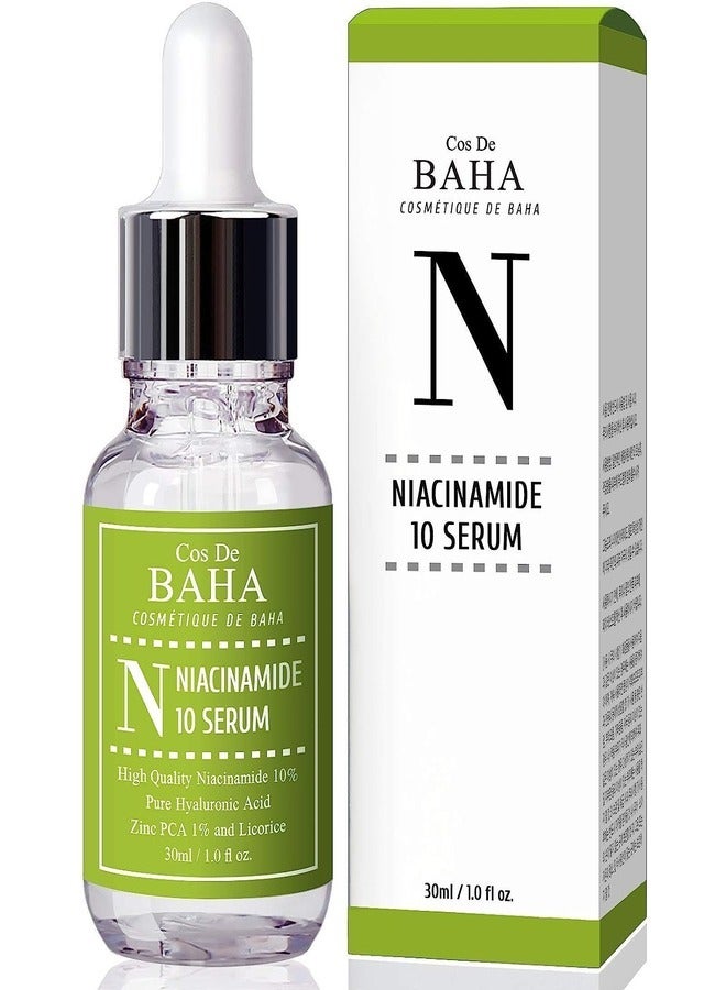 Cos De BAHA COS DE BAHA 10% Niacinamide + 1% Zinc Serum Pores + Uneven Skin Korean Skin Care 30ml  - Image 1
