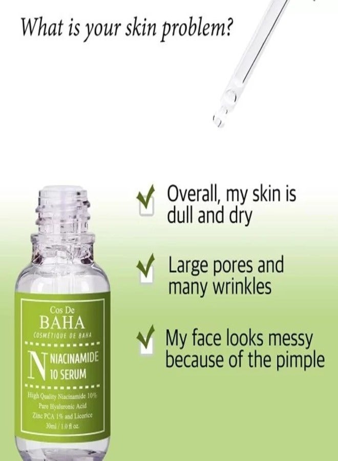 Cos De BAHA COS DE BAHA 10% Niacinamide + 1% Zinc Serum Pores + Uneven Skin Korean Skin Care 30ml  - Image 3