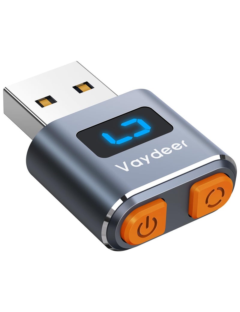 Vaydeer Tiny Mouse Jiggler, T3s Mouse Mover Made of Premium Aluminum Alloy, Longer Life Span, Plug and Play, 100% Undetectable, 3 Natural and Random Tracks, USB Mouse Mover to Boost Your Productivity - Image 1