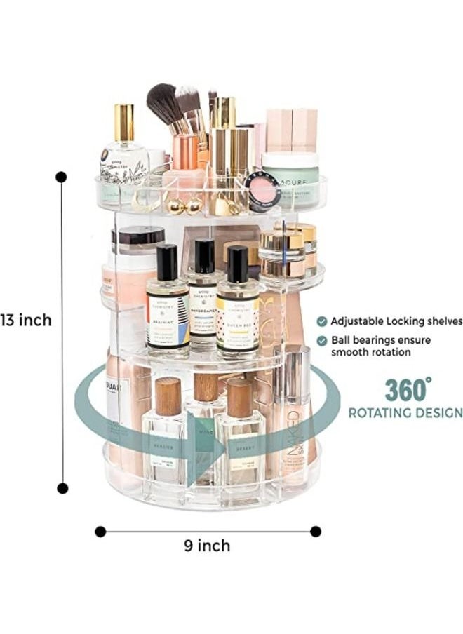 SMARTPOINTS Rotating Makeup Organizer | 360 Spinning Storage Display Case | Clear Acrylic Vanity & Bathroom Organizer for Skincare, Perfume, Cosmetic, Beauty, Make up and Essential Oil Products  - Image 5