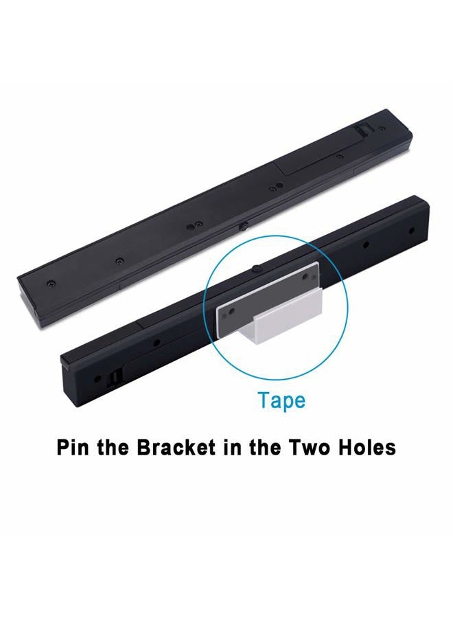 SOONORY Replacement Wii Wire-less Sensor Bar, Motion Sensor Signal Receiver for Nintendo Wii and Wii U Console with Stable Stand and 4 AAA Batteries(Black) - Image 4
