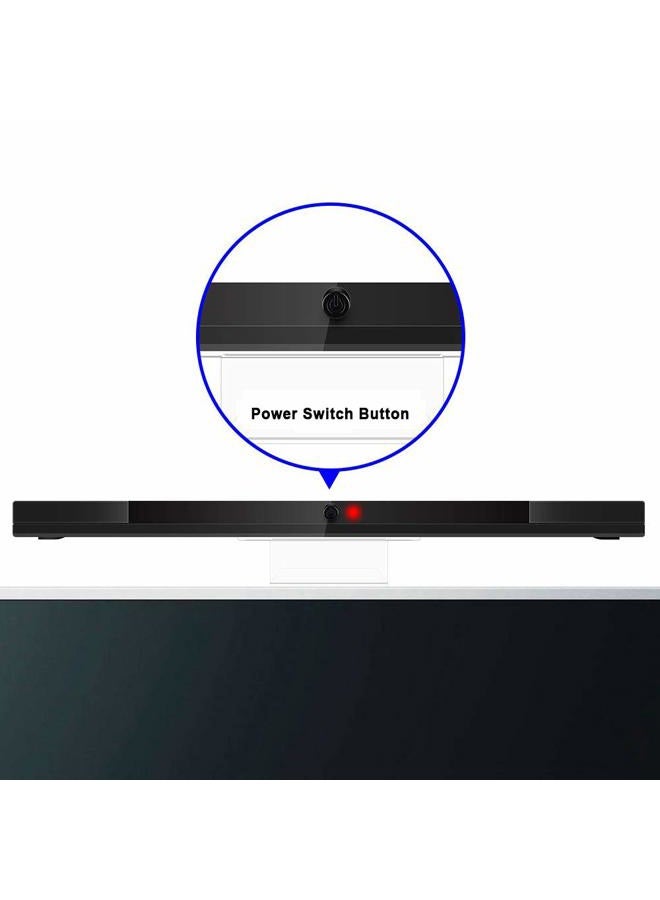 SOONORY Replacement Wii Wire-less Sensor Bar, Motion Sensor Signal Receiver for Nintendo Wii and Wii U Console with Stable Stand and 4 AAA Batteries(Black) - Image 2