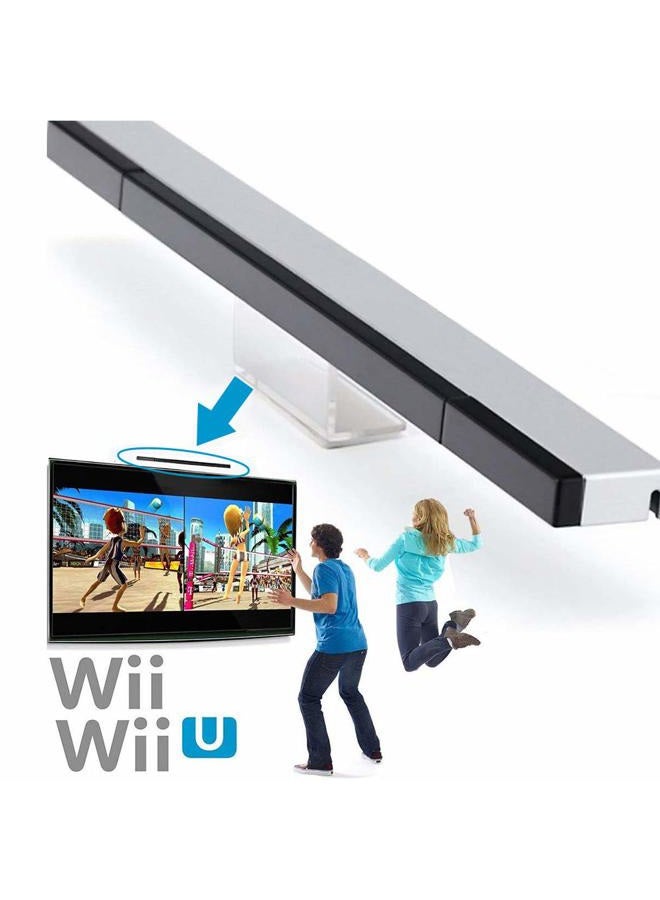 SOONORY Replacement Wii Wire-less Sensor Bar, Motion Sensor Signal Receiver for Nintendo Wii and Wii U Console with Stable Stand and 4 AAA Batteries(Black) - Image 5