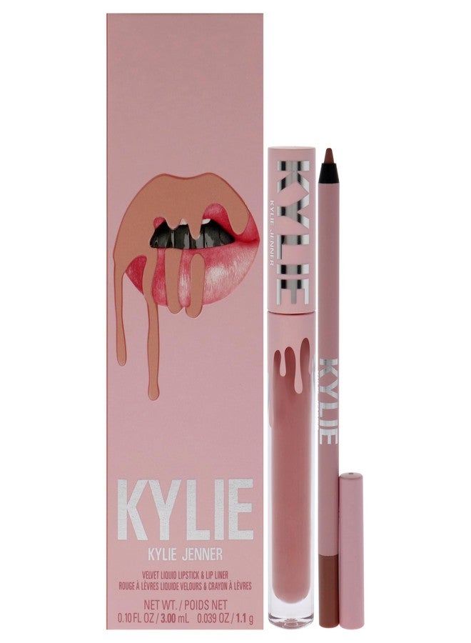 Kylie Cosmetics Velvet Lip Kit - 700 Bare by Kylie Cosmetics for Women - 2 Pc 0.10 oz Velvet Liquid Lipstick, 0.03 oz Lip Liner - Image 1
