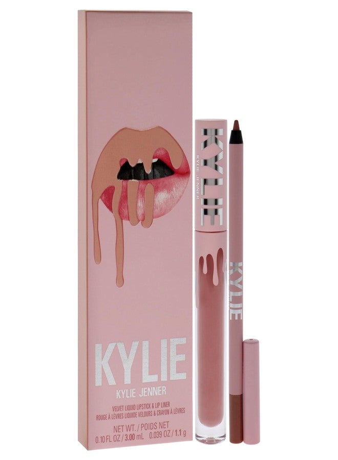 Kylie Cosmetics Velvet Lip Kit - 700 Bare by Kylie Cosmetics for Women - 2 Pc 0.10 oz Velvet Liquid Lipstick, 0.03 oz Lip Liner - Image 3