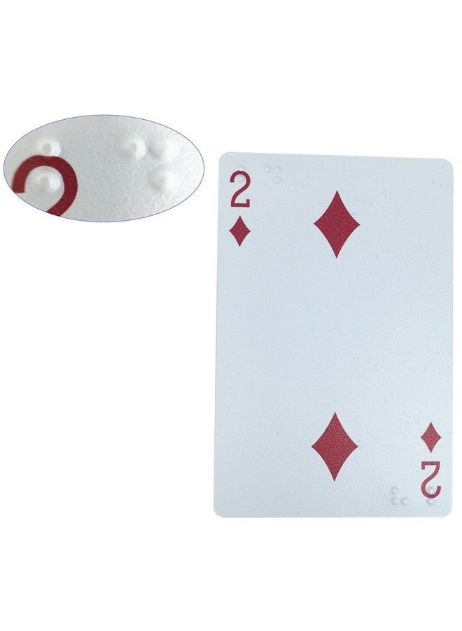 VSONE Plastic Braille Playing Cards, 54 Premium Plastic Cards, Full-Color Printing, Packed in Metal Case, Size 87 mm x 58 mm, All Ages - Image 4
