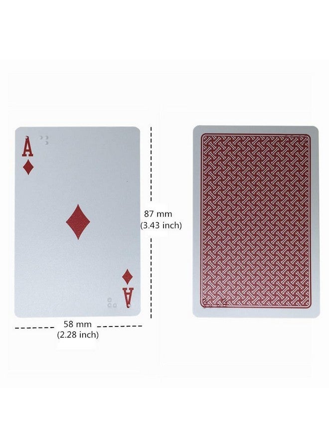 VSONE Plastic Braille Playing Cards, 54 Premium Plastic Cards, Full-Color Printing, Packed in Metal Case, Size 87 mm x 58 mm, All Ages - Image 3