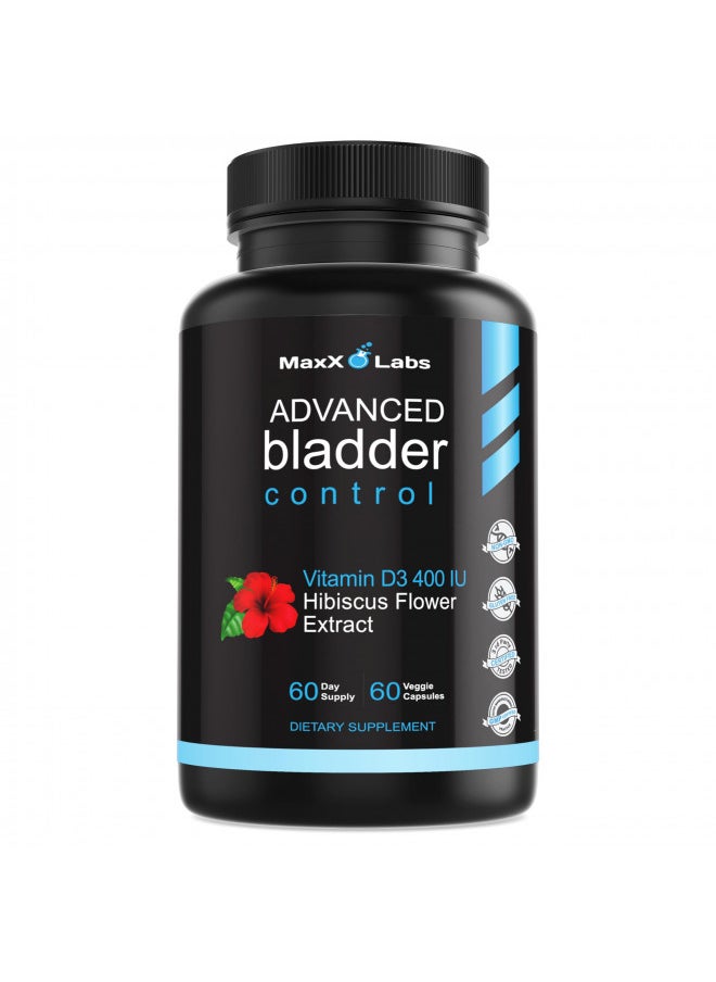 MaxX Labs - Advanced Bladder Control Pills for Women & Men - Helps Reduce Overactive Bladder & Leakage - Supports Urinary Tract (UTIs) - Potent Blend of Pumpkin Seed Extract, Cranberry, & Vitamin D3-60 ct - Image 1