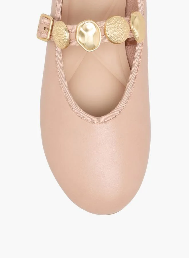 Celeste NUDE Women Embellished Mary Jane Shoes for Women | Best Price UAE