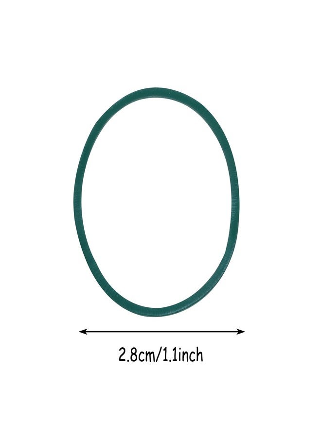 ONLYKXY Natural Rubber Bands,Soft Elastic Bands Hair Ties for Hair Braids Hair Rubber Ring (Dark Green Rubber Band 28mm 100pcs) - Image 2