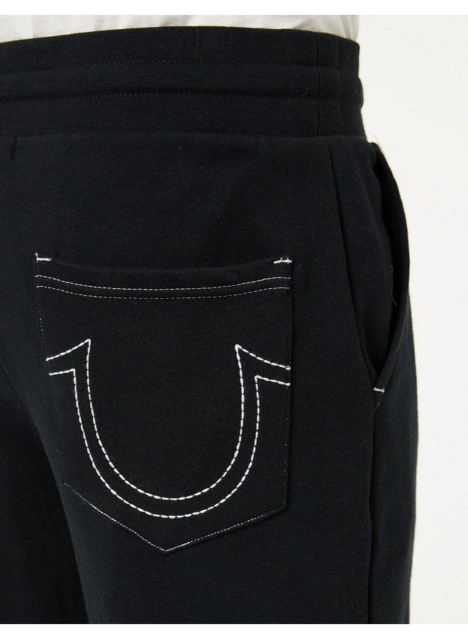 Mens Classic Logo Jogger Sweatpants, Black, Medium Us