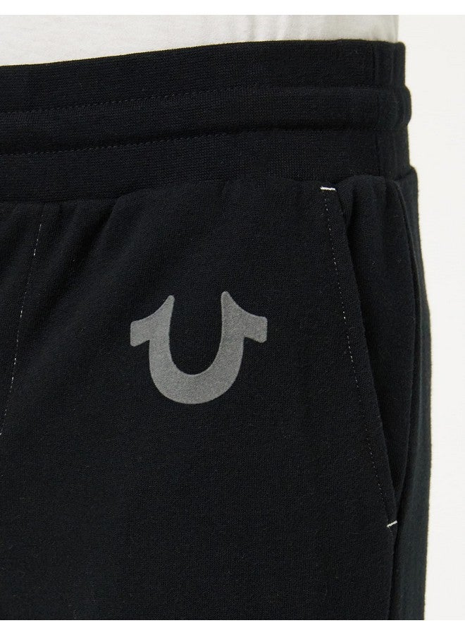 Mens Classic Logo Jogger Sweatpants, Black, Medium Us